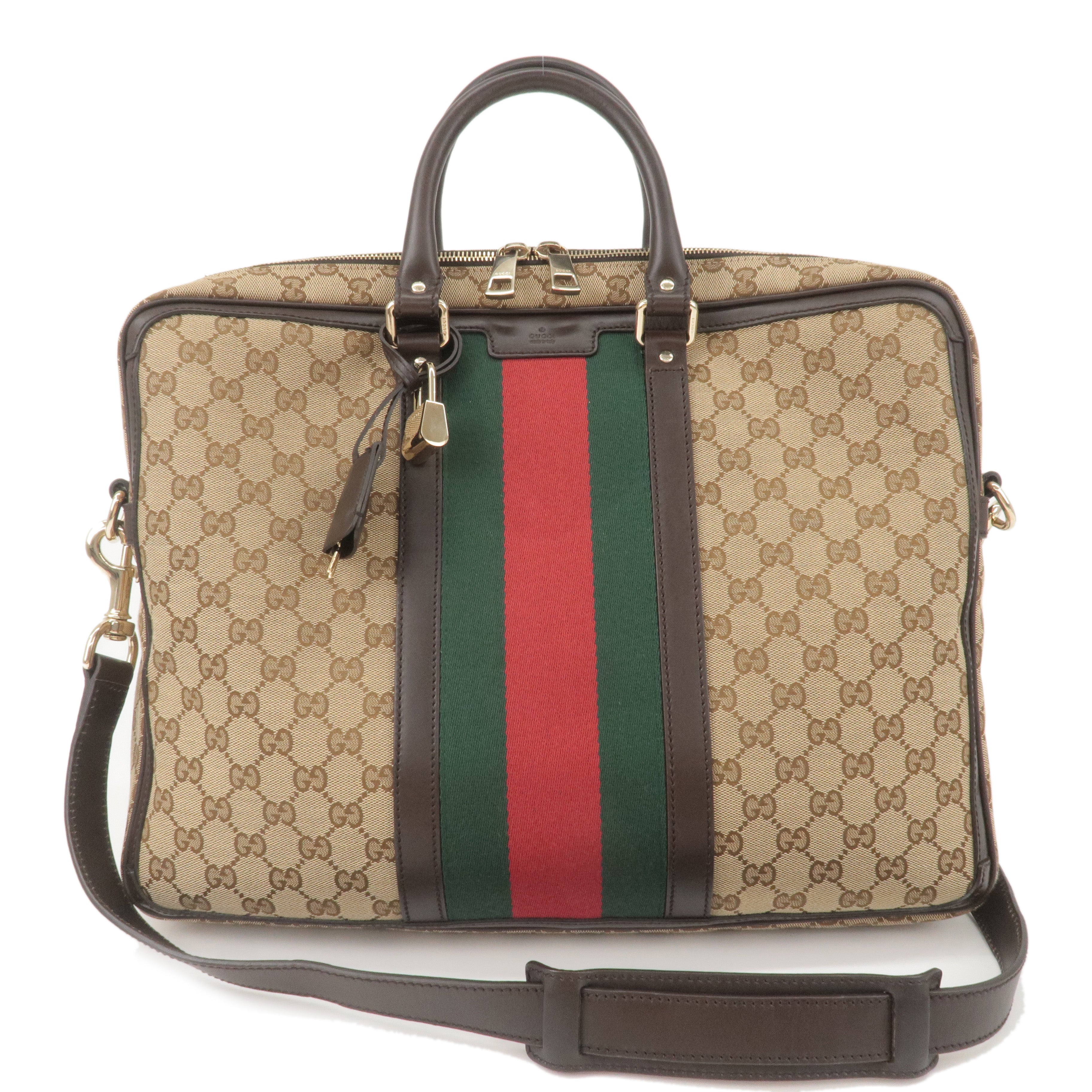 GUCCI-Sherry-GG-Canvas-Leather-2Way-Business-Bag-Beige-246408 –  dct-ep_vintage luxury Store