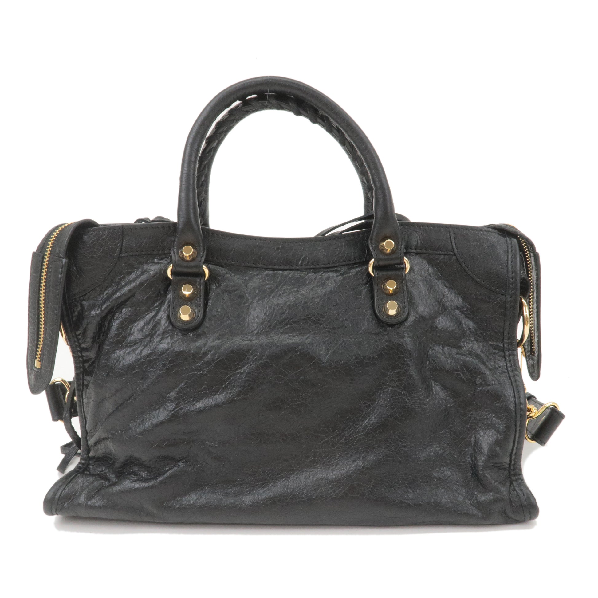BALENCIAGA-Leather-Classic-City-2Way-Hand-Bag-Black-431621 – dct