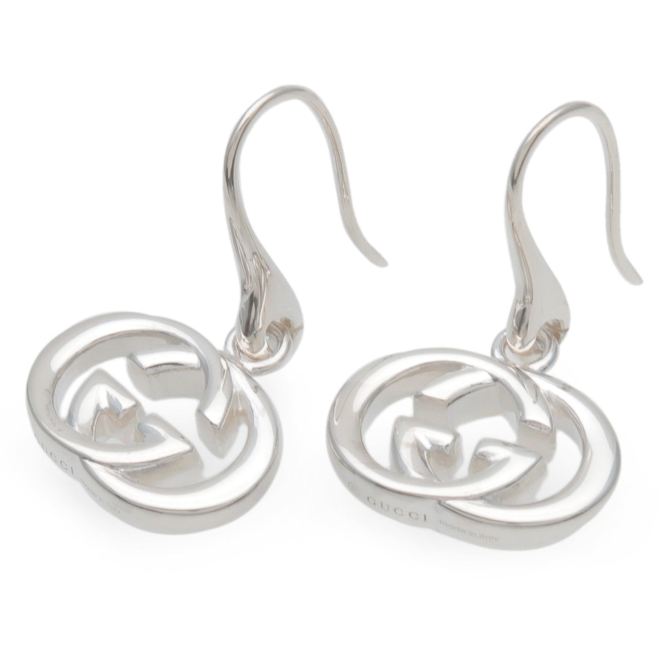 Interlocking g earrings in on sale silver