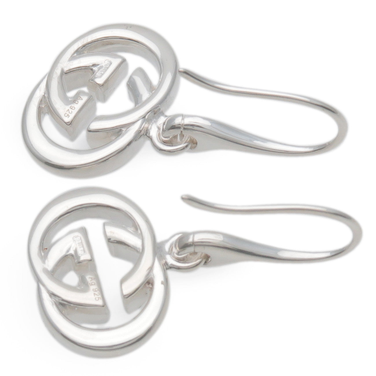 Interlocking g clearance earrings in silver