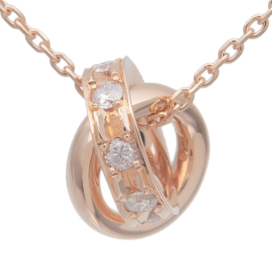 4℃-Circle-Charm-Diamond-Necklace-K18PG-750PG-Rose-Gold