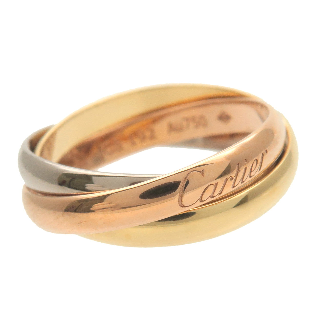 Cartier Trinity Ring SM K18 750YG/WG/PG #50 US5-5.5 EU50.5