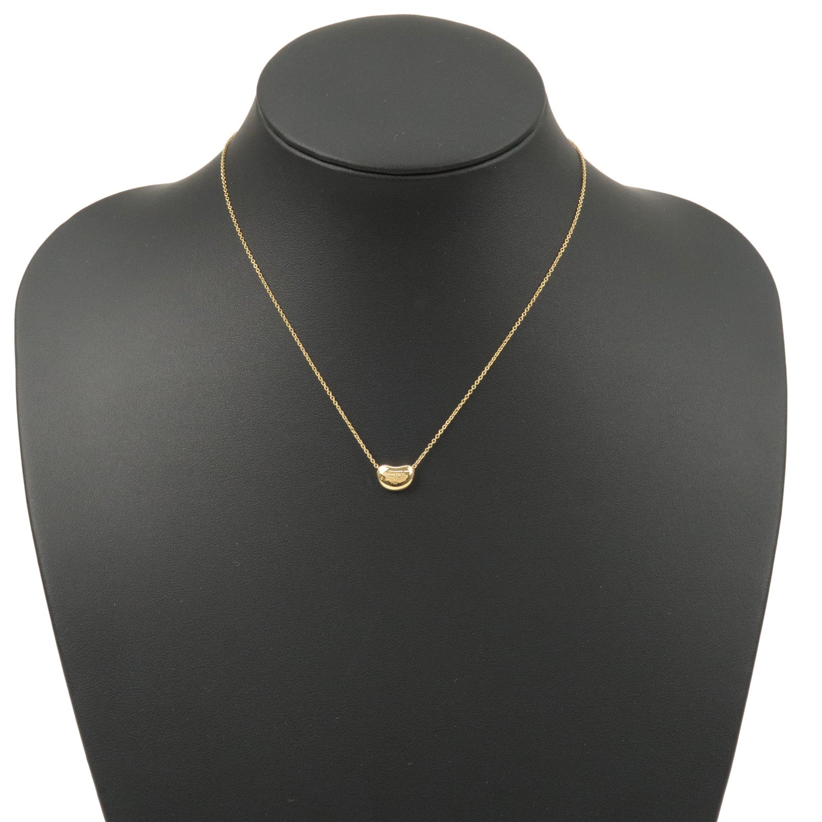 Tiffany&Co. Mini Bean Necklace K18YG 750YG Yellow Gold