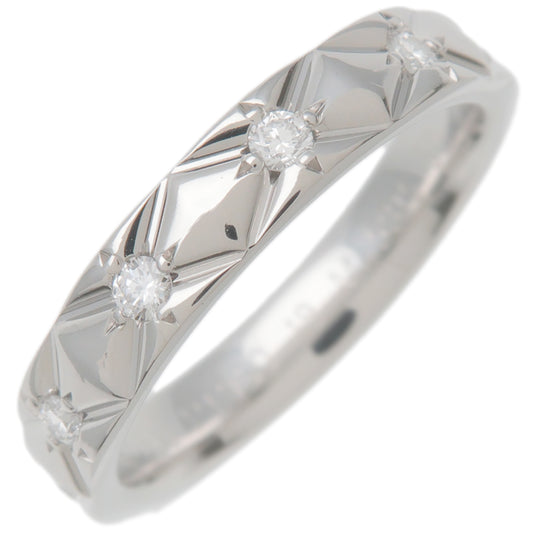 CHANEL-Matelasse-Ring-10P-Diamond-PT950-Platinum-#50-US5-5.5