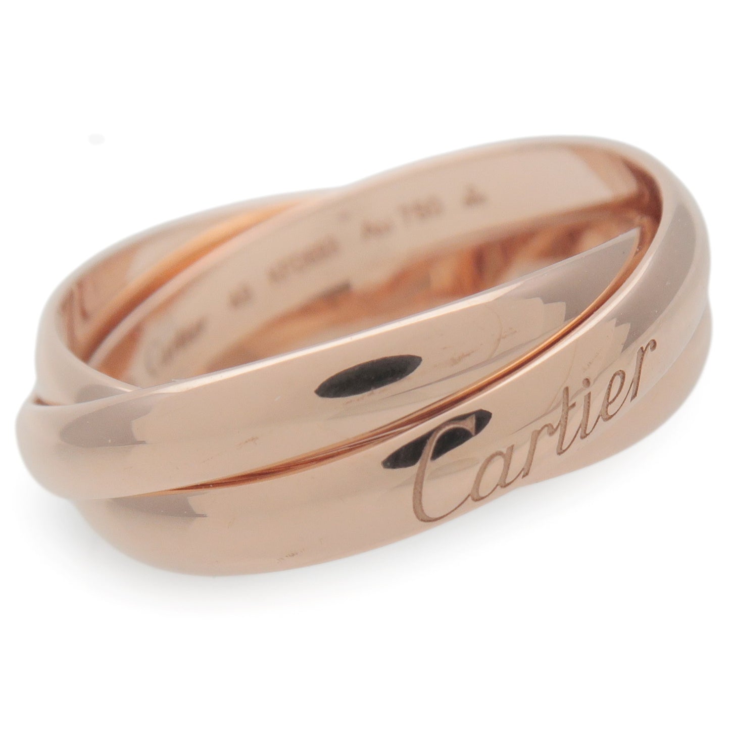Cartier Trinity Ring SM K18PG 750PG Rose Gold #49 US5 EU49