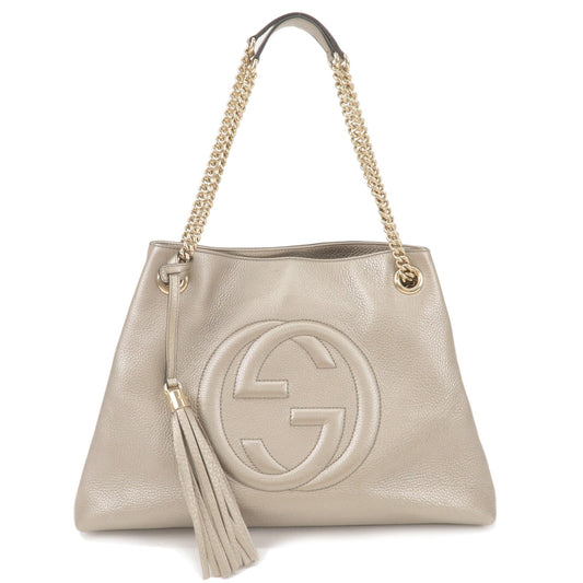 GUCCI-SOHO-Leather-Chain-Shoulder-Bag-Champagne-Gold-308982