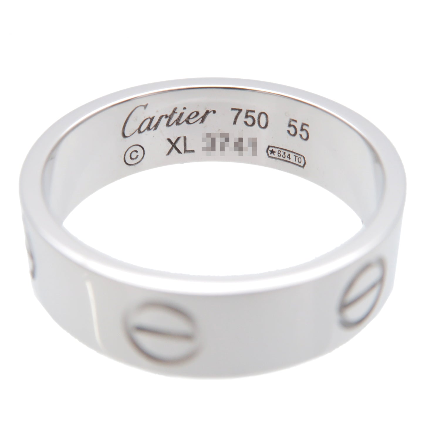 Cartier Love Ring K18 750WG White Gold #55 US7-7.5 EU55.5