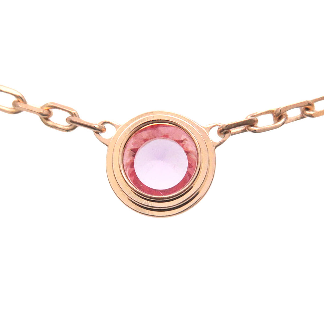 Cartier Saphir Leger de Cartier 1P Pink Sapphire Necklace K18PG