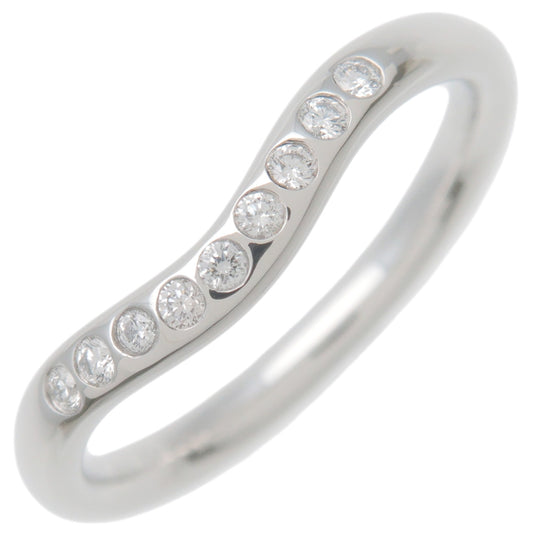 Tiffany&Co.-Curved-Band-Ring-9P-Diamond-PT950-Platinum-US3.5-4