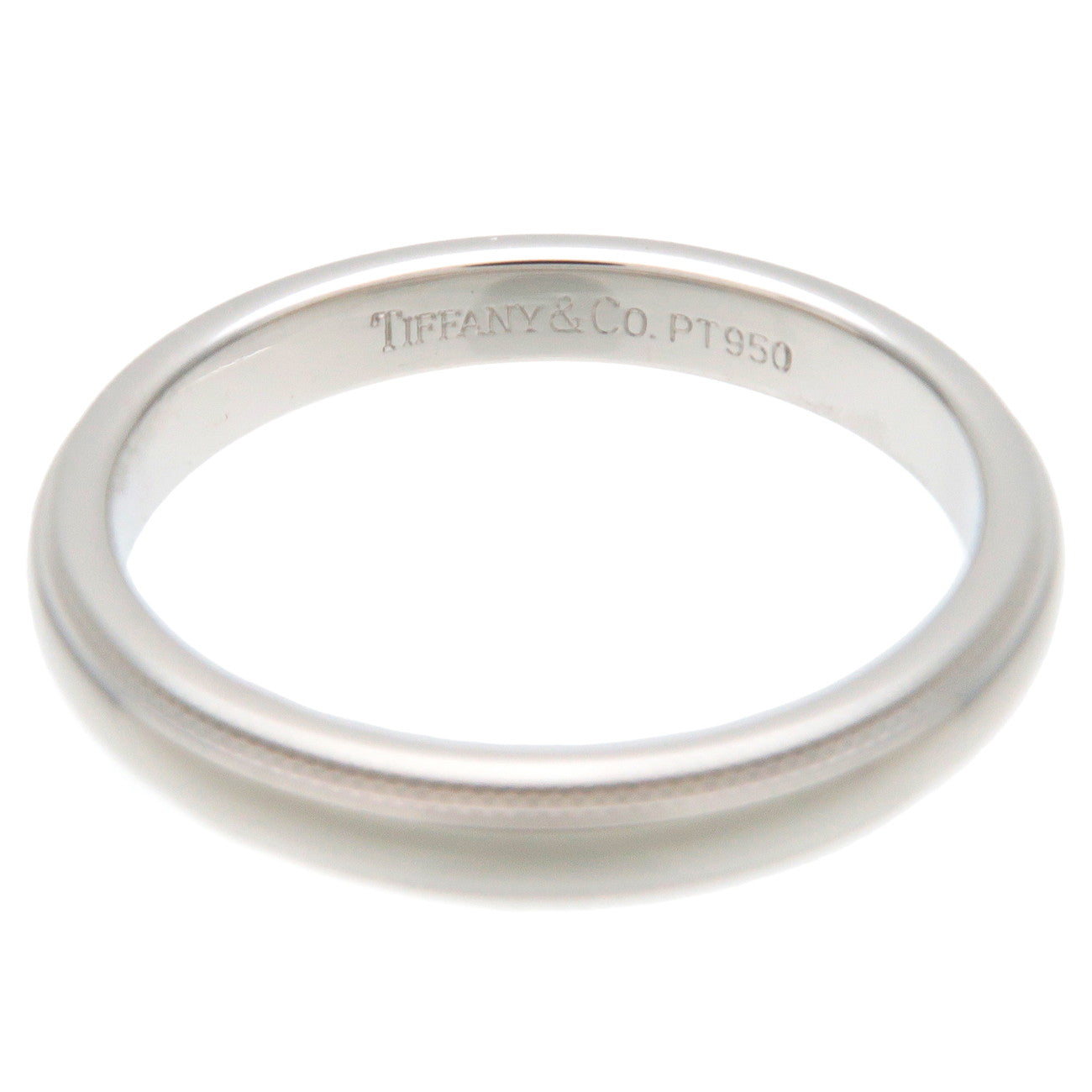 Tiffany&Co. Milgrain Band Ring PT950 Platinum US8-8.5 EU58