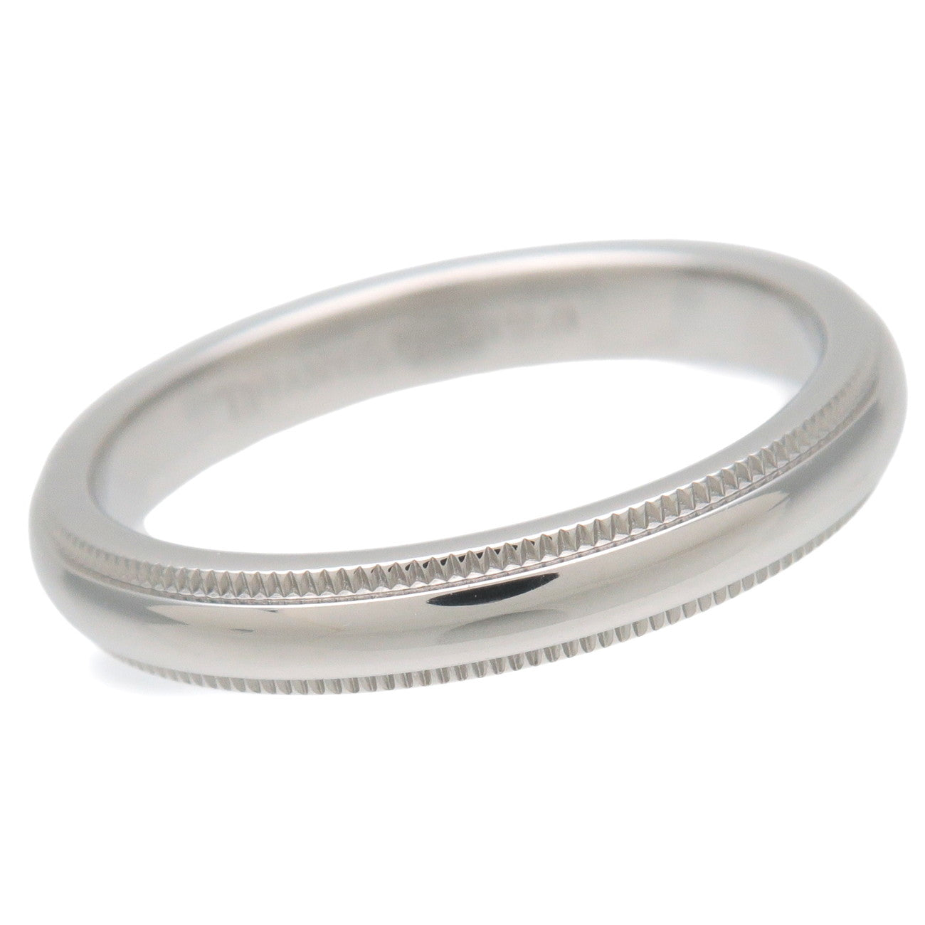 Tiffany&Co. Milgrain Band Ring PT950 Platinum US8-8.5 EU58