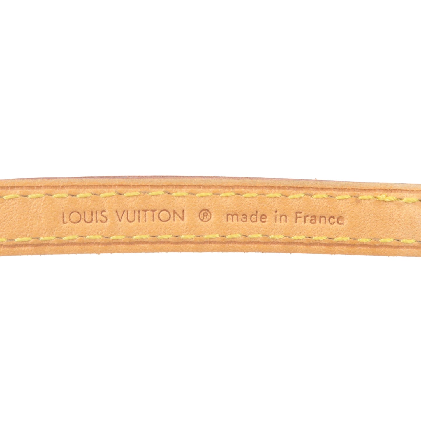 Louis Vuitton Leather Shoulder Strap Beige Adjustable J52314