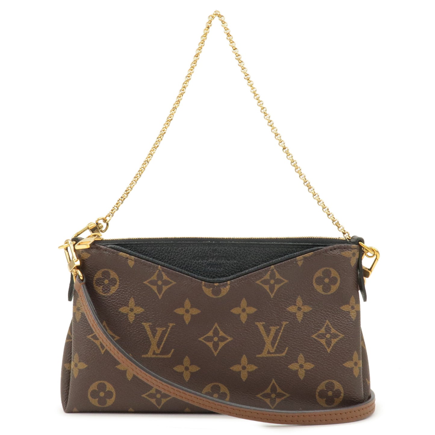 Louis Vuitton Pallas Monogram Canvas Clutch Crossbody Bag
