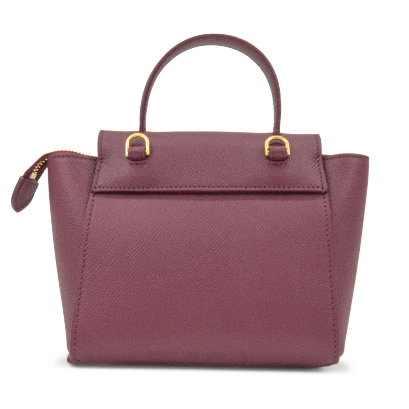 CELINE Leather Pico Belt Bag 2Way Shoulder Bag Bordeaux 194263