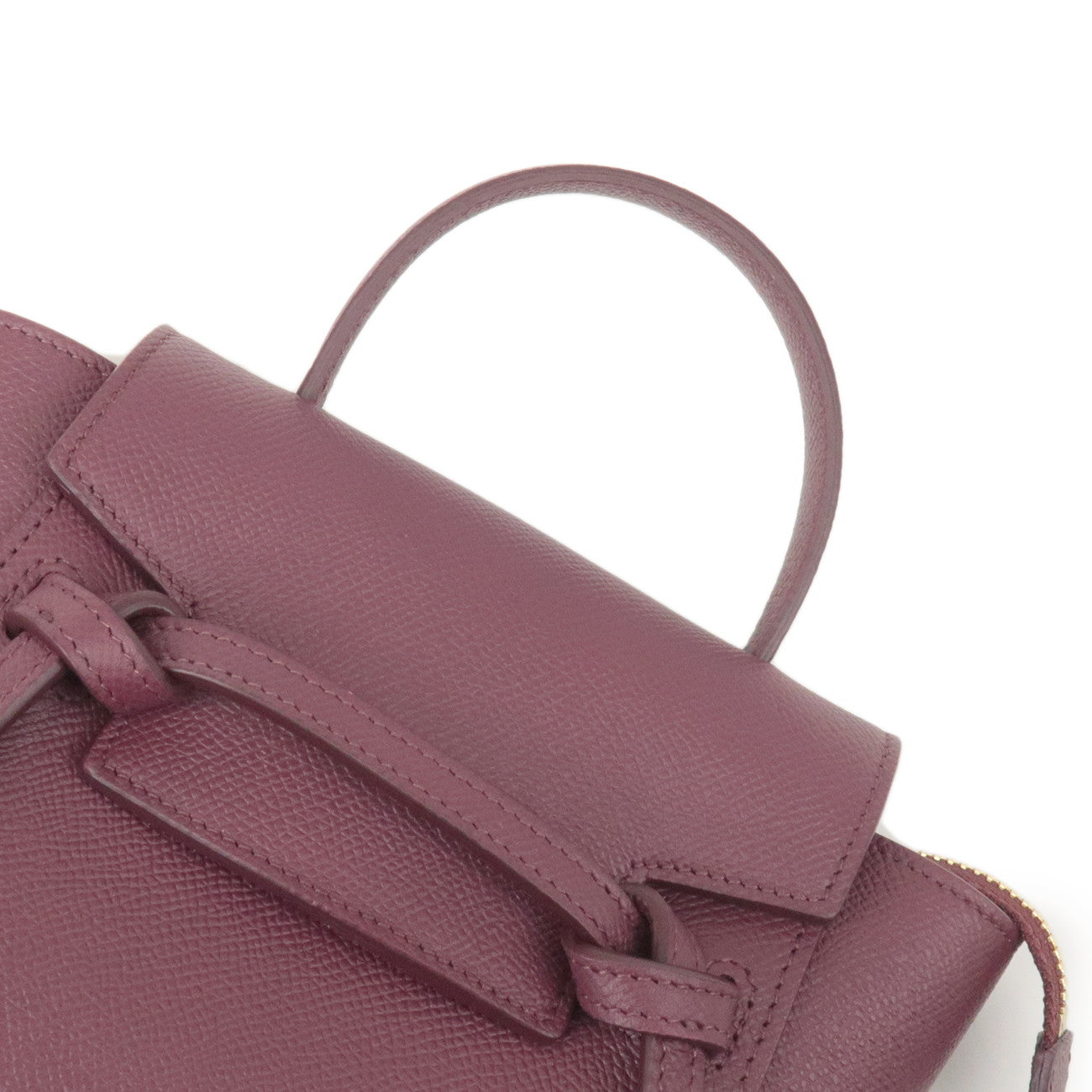 CELINE Leather Pico Belt Bag 2Way Shoulder Bag Bordeaux 194263