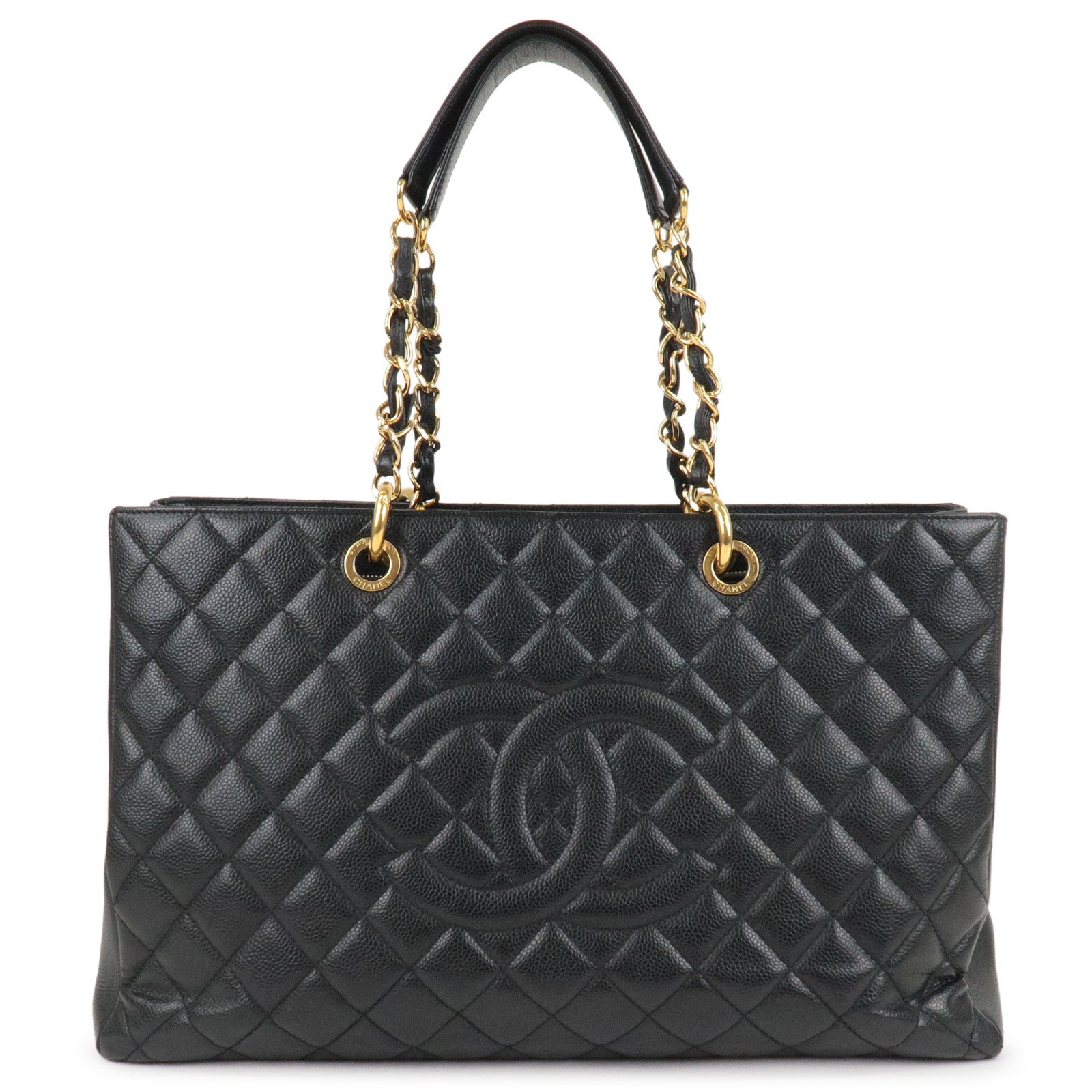CHANEL-Matelasse-Caviar-Skin-Chain-Tote-Bag-Black-Gold – dct-ep_vintage  luxury Store