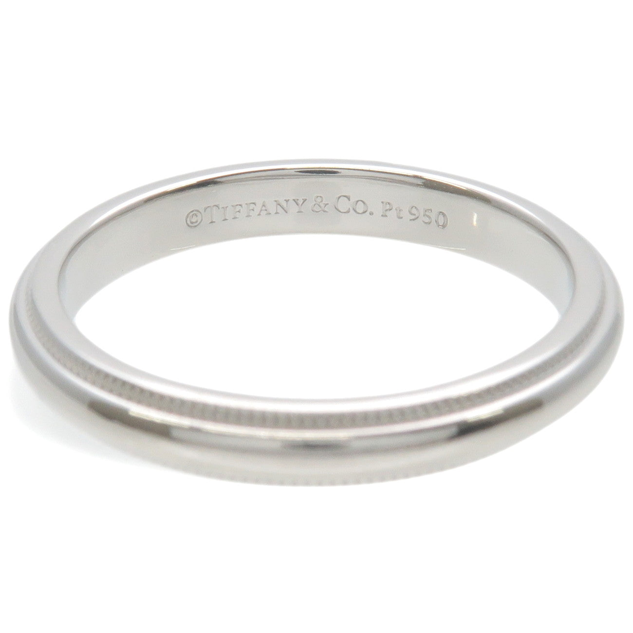 Tiffany&Co. Milgrain Band Ring PT950 Platinum US7 EU54