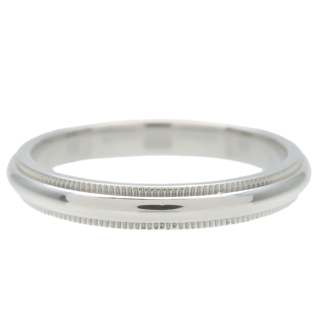 Tiffany&Co. Milgrain Band Ring PT950 Platinum US8 EU57