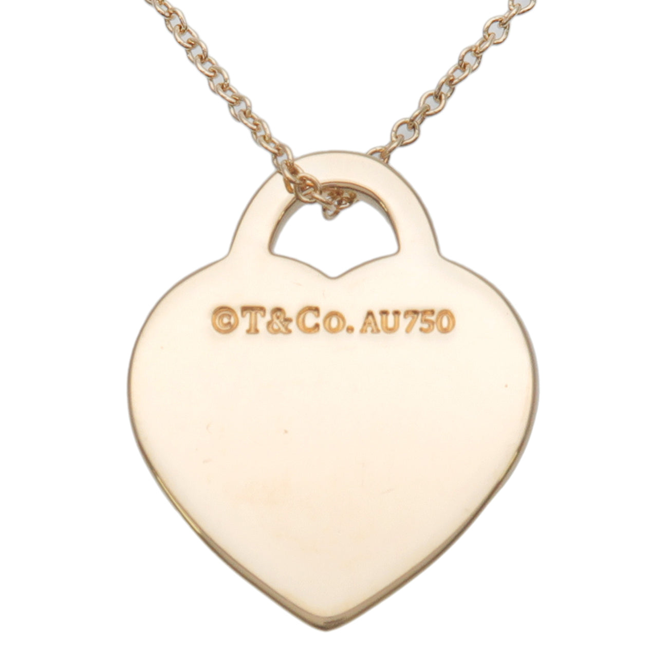 Tiffany&Co. Return to Tiffany Heart Tag Necklace K18 Yellow Gold