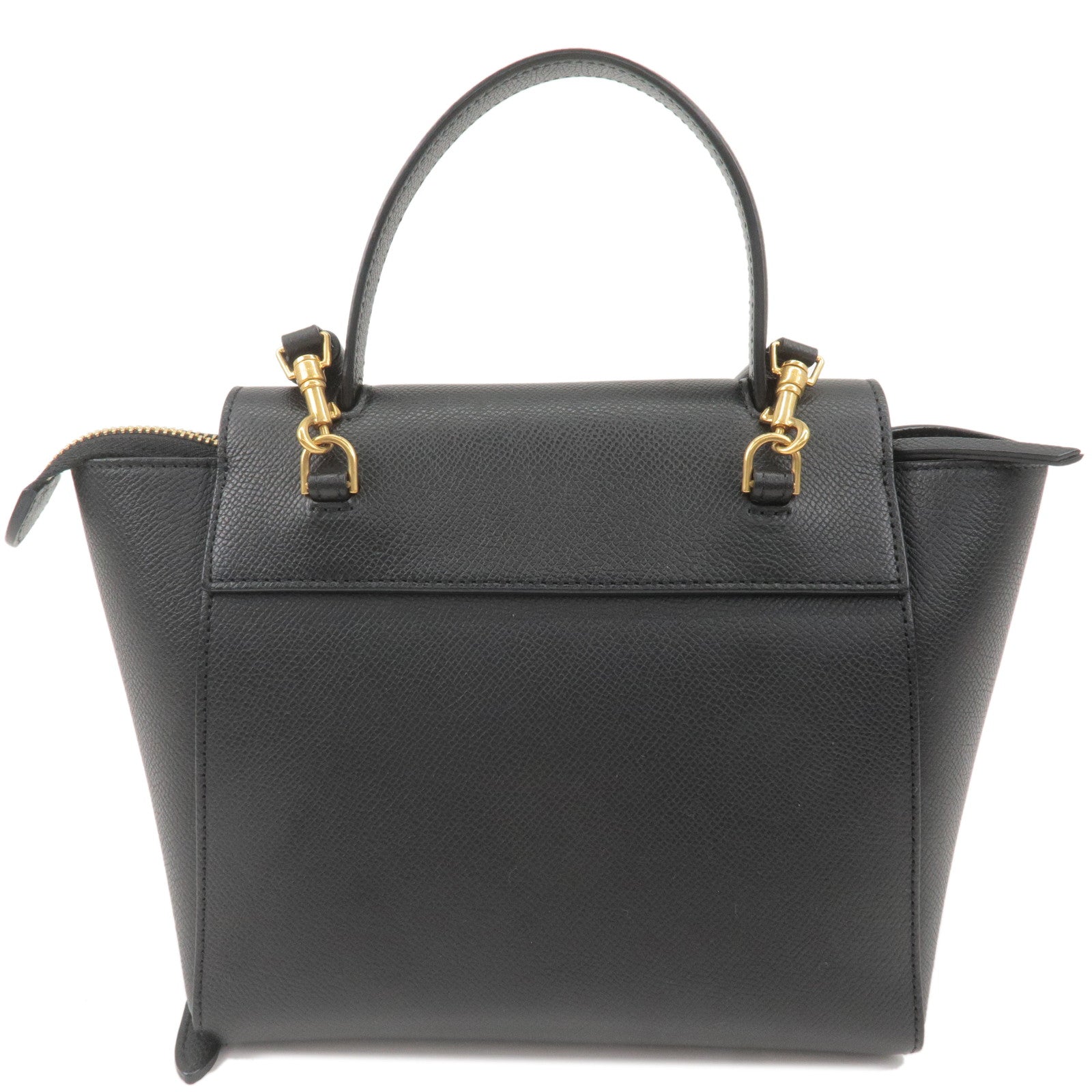 CELINE-Leather-Belt-Bag-Nano-2Way-Bag-Hand-Bag-Black-18900 – dct