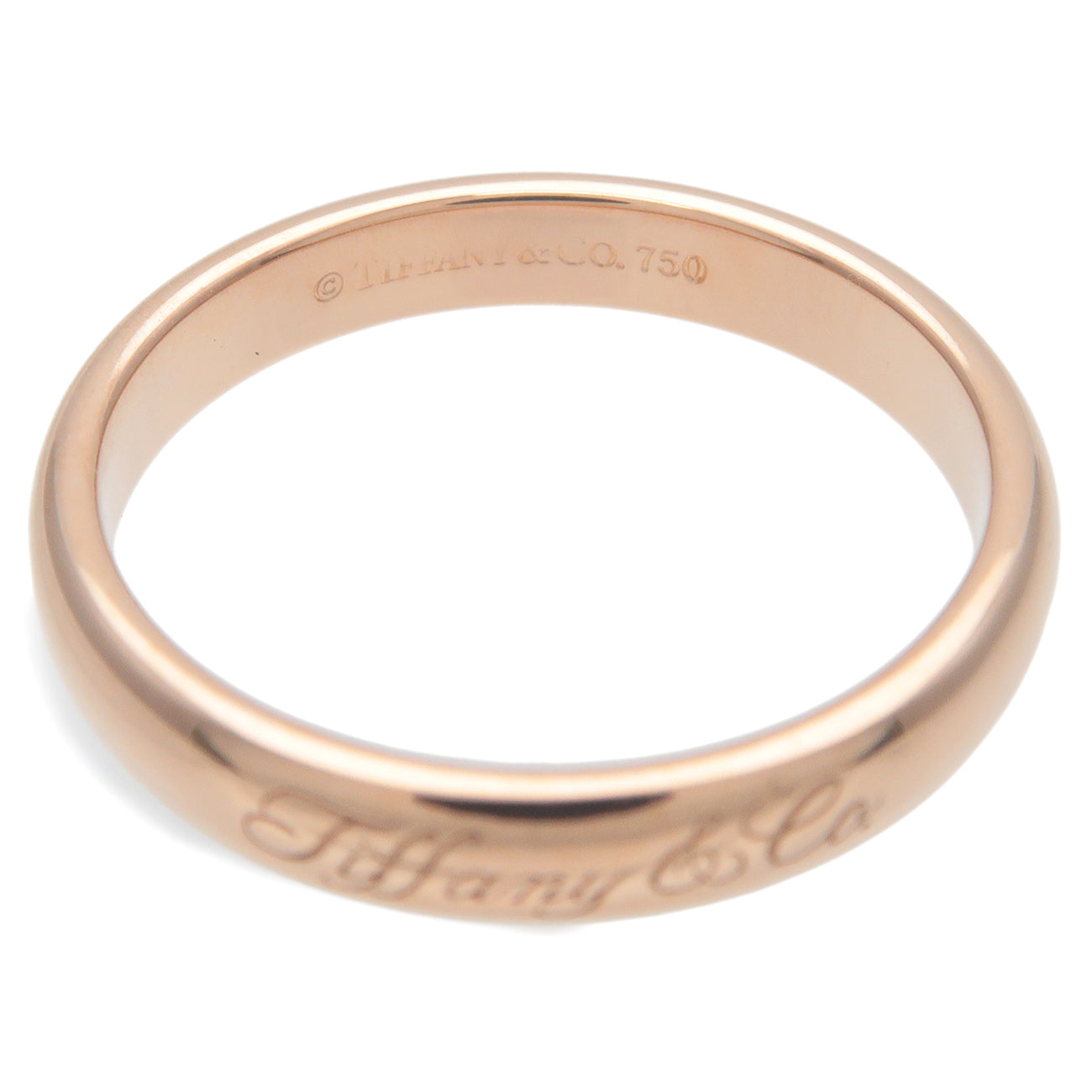 Tiffany&Co. Notes Lucida Band Ring K18 Rose Gold US4.5 EU48