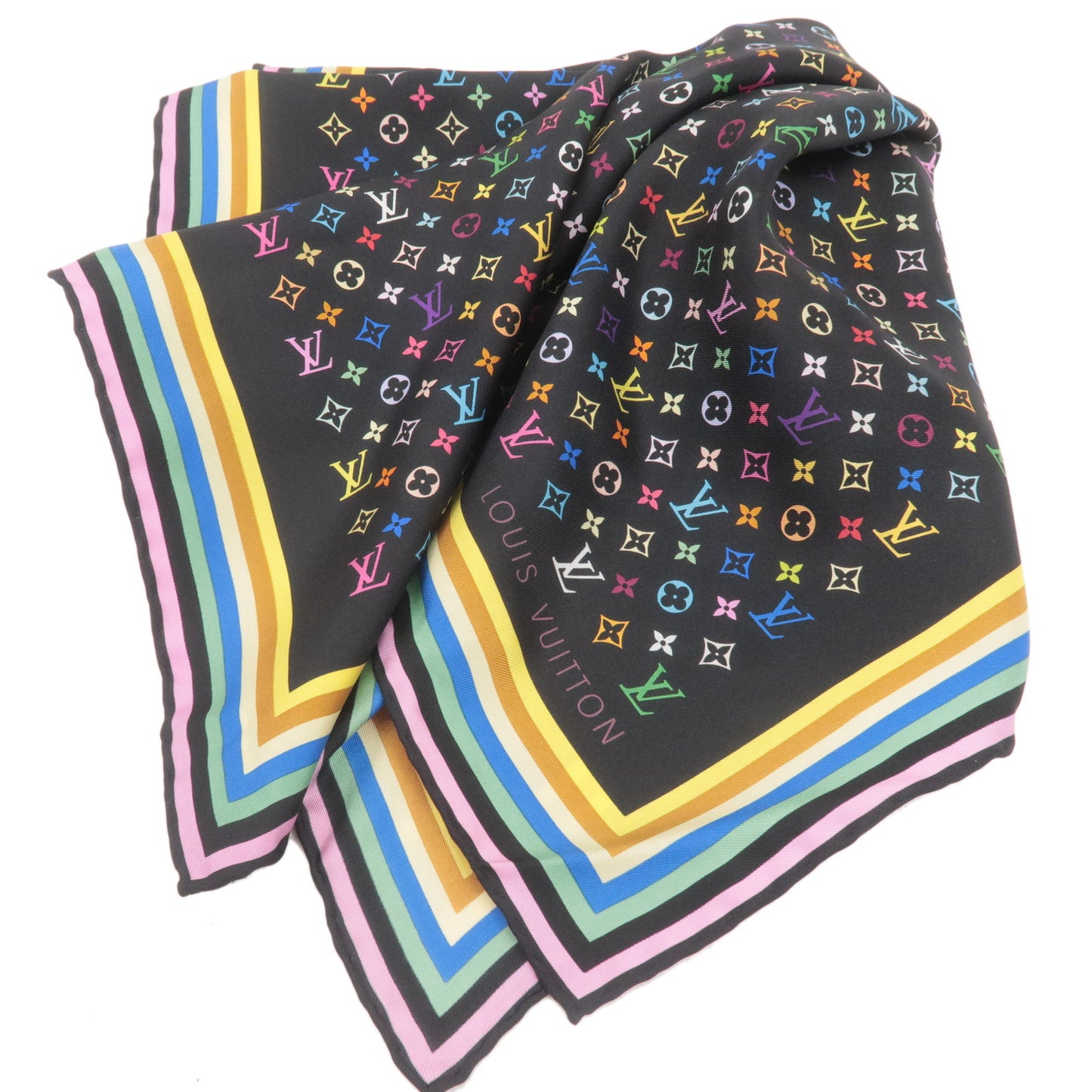 Louis-Vuitton-Monogram-Multi-Color-Carré-Silk-Scarf-Noir-M71914 –  dct-ep_vintage luxury Store