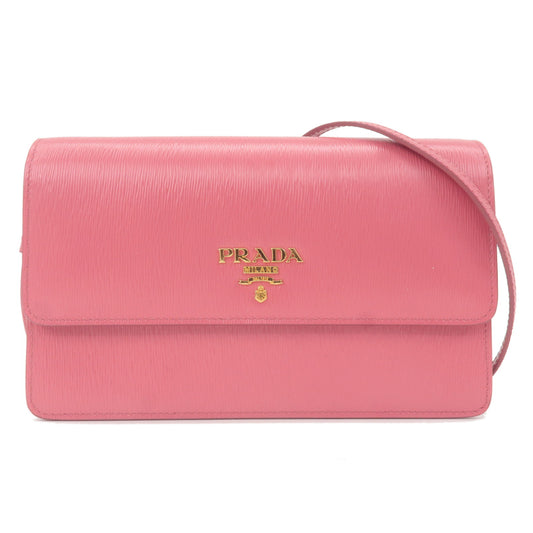 PRADA-Logo-Leather-Shoulder-Wallet-Bag-Pink-1BP016