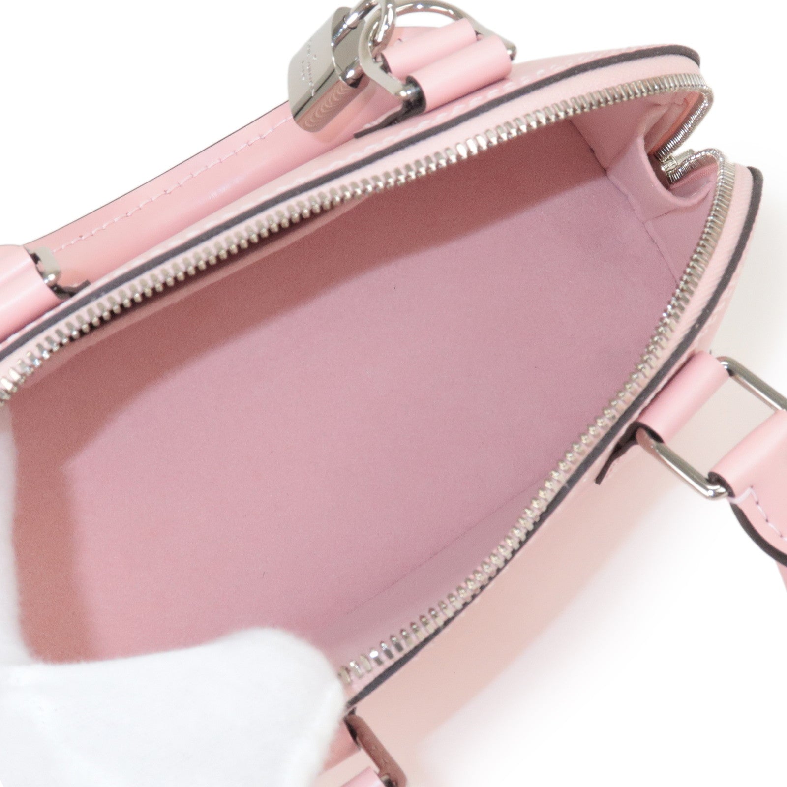 Louis Vuitton Alma BB rose ballerine crossbody epi Pink Leather