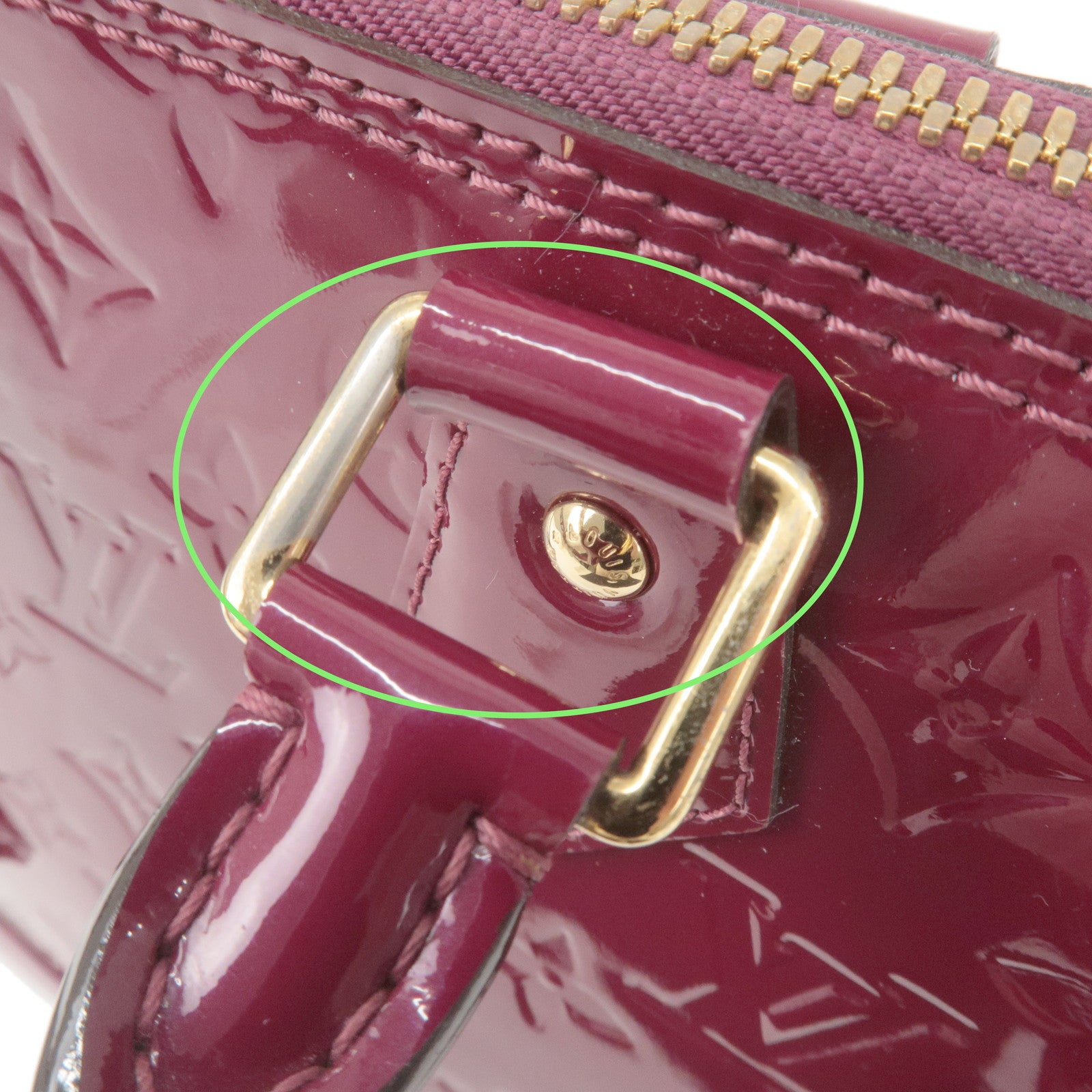 9/10 CONDITION! Louis Vuitton Alma Vernis PM Indian Rose Pink WITH Strap  DUSTBAG