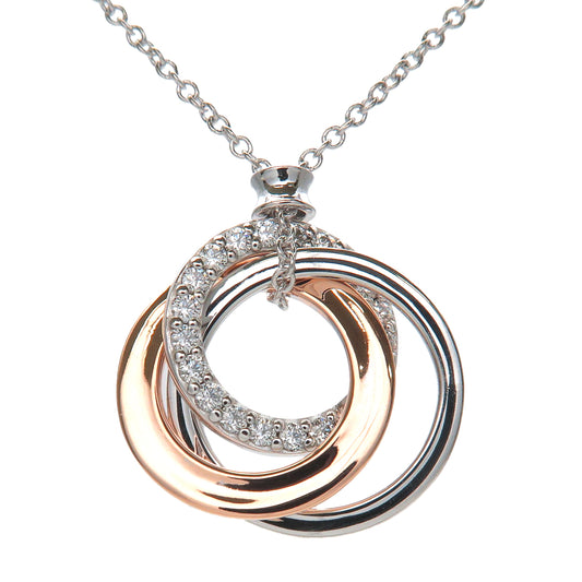 Tiffany&Co.-Triple-Interlocking-Circle-Diamond-Necklace-K18WG-PG