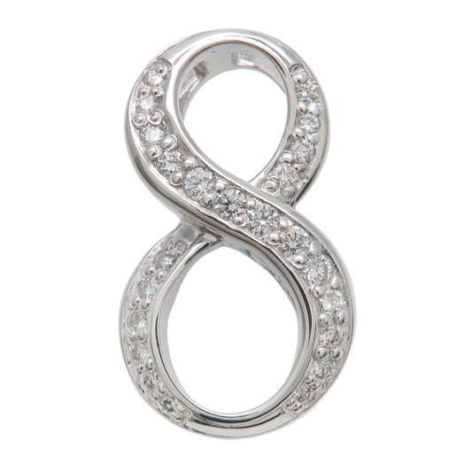 NOMBRE-Number-"8"-Diamond-Pendant-Top-Small-0.19ct-K18-White-Gold