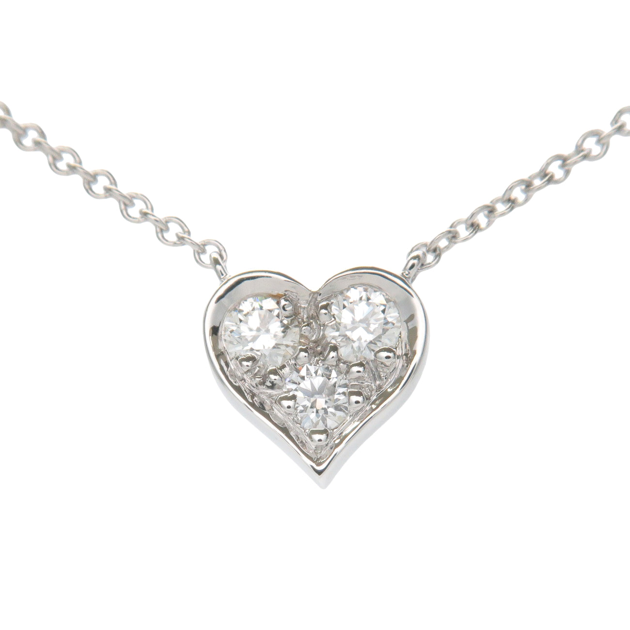 Tiffany&Co.-Sentimental-Heart-3P-Diamond-Necklace-PT950-Platinum