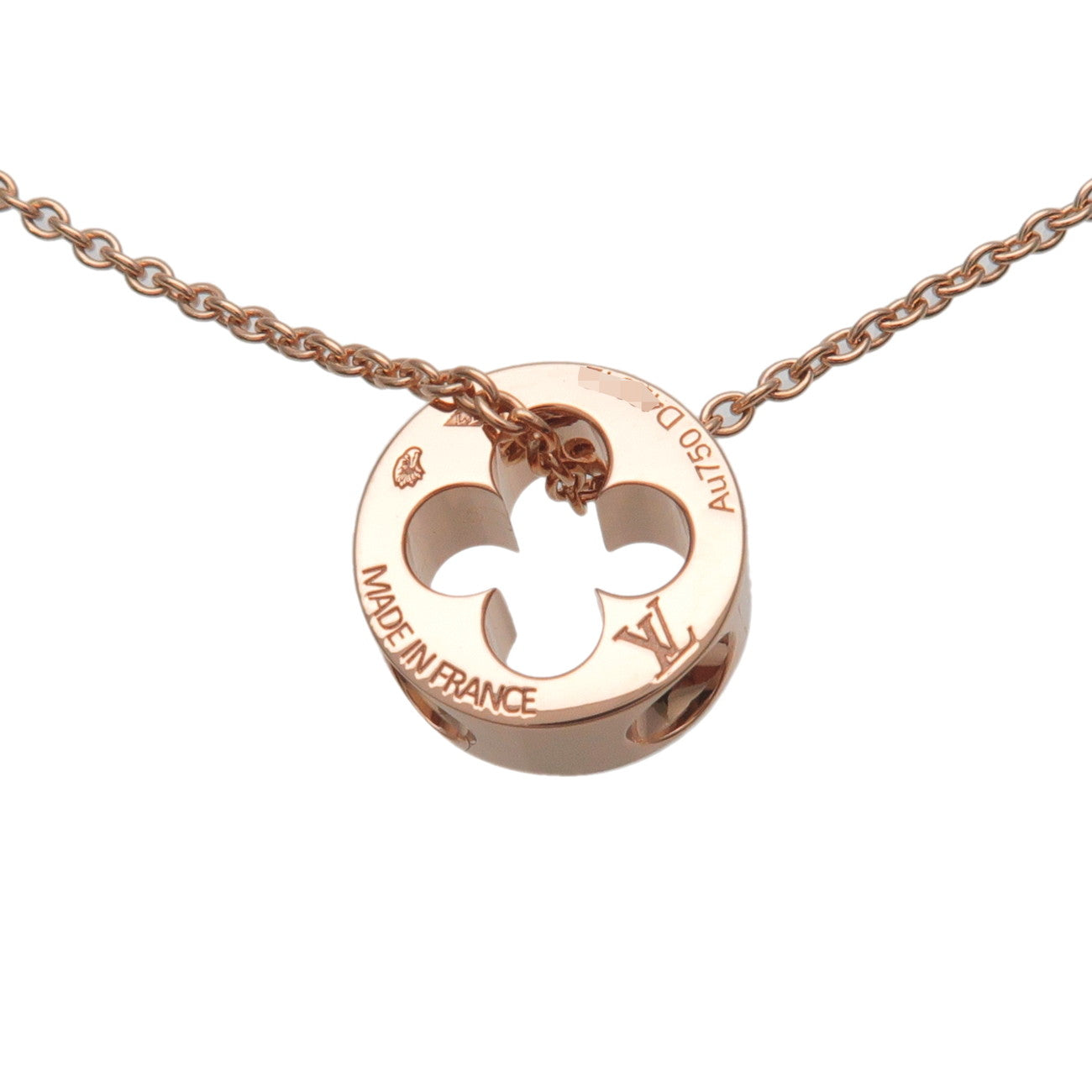 Louis Vuitton Pendentif Empreinte Necklace K18PG Rose Gold Q93673