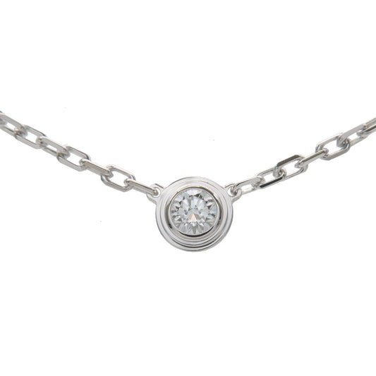 Cartier-Diamants-Legers-1P-Diamond-Necklace-0.09ct-K18-White-Gold