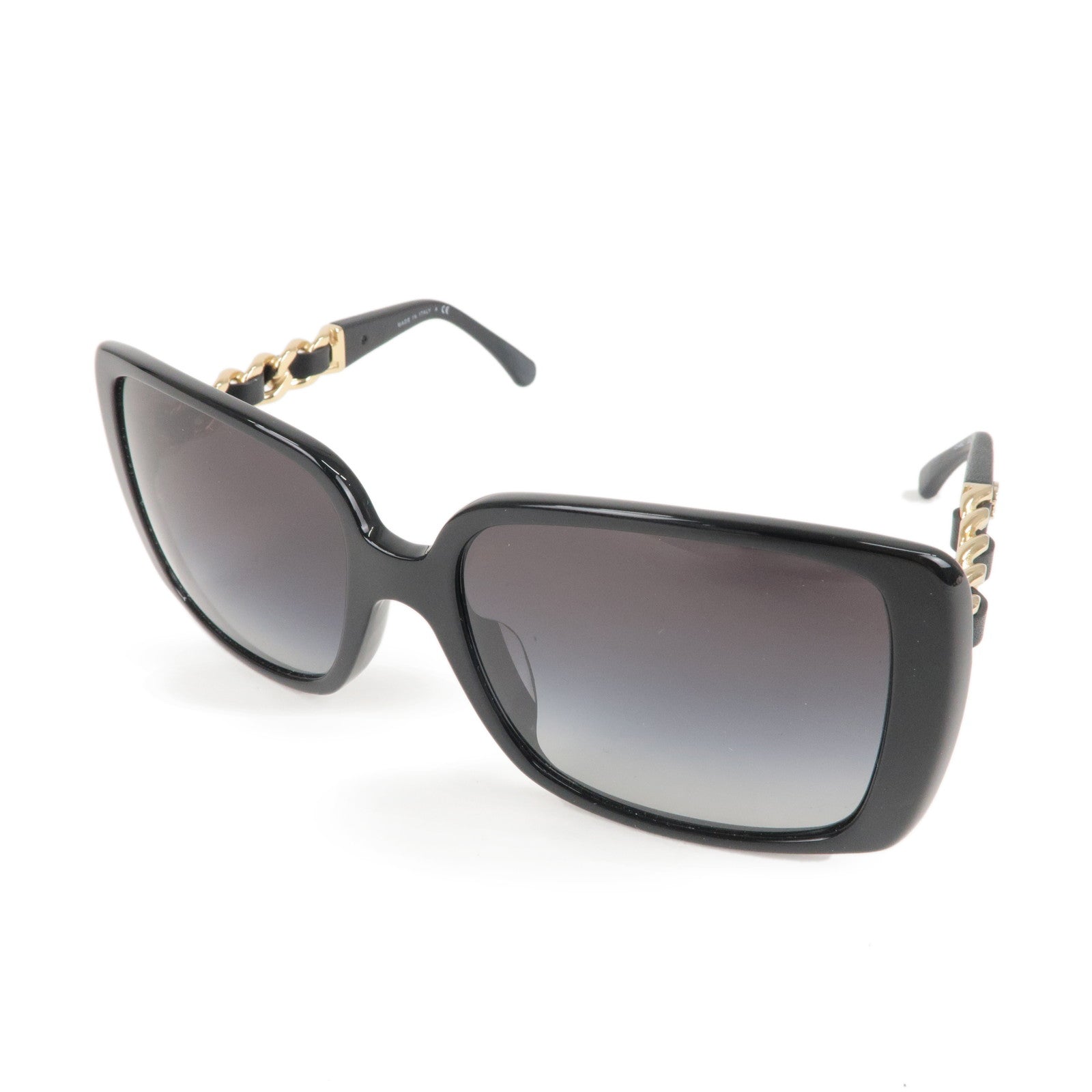 Chanel Chain Sunglasses Eyewear Black Small Good 01455 94305 Auction