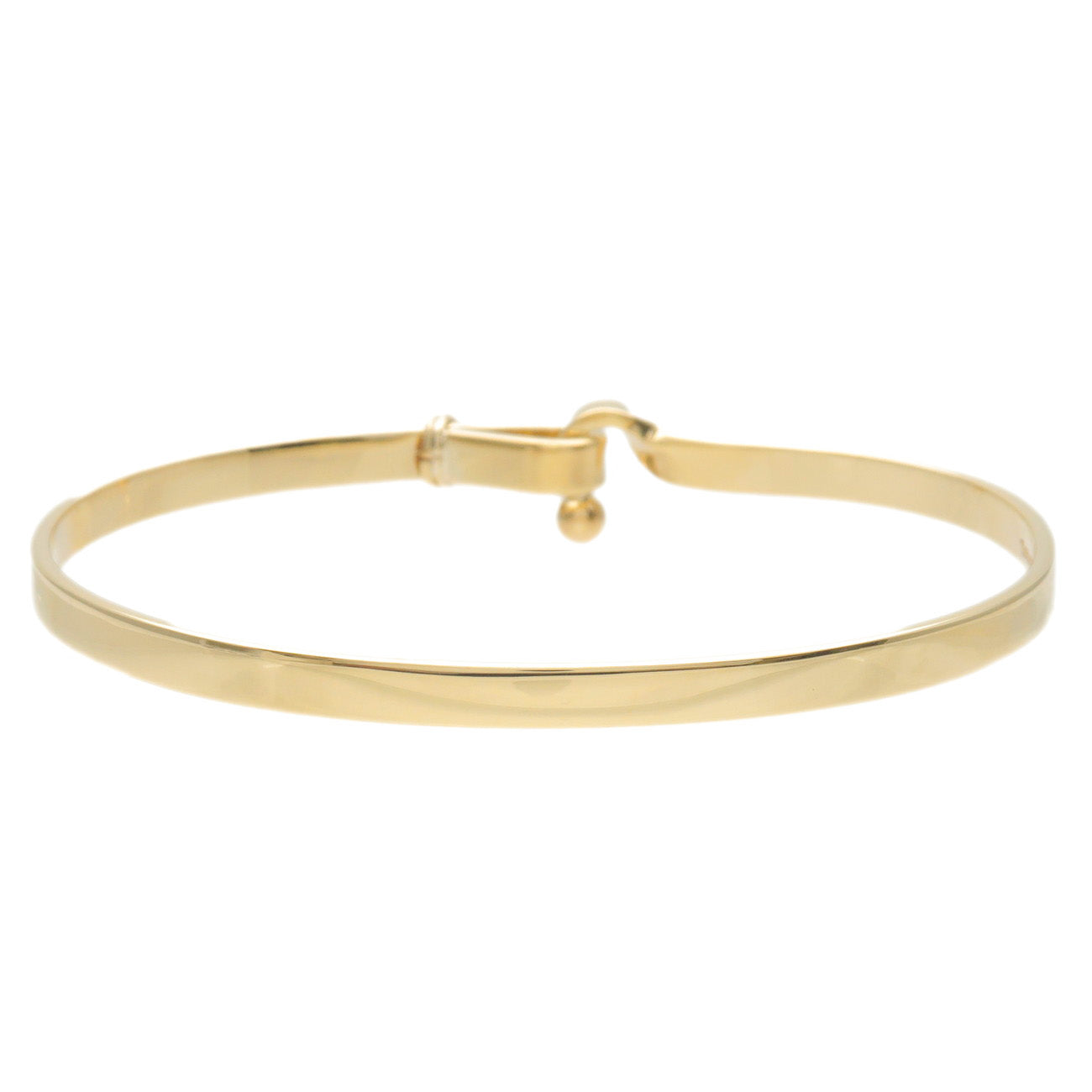 Tiffany&Co. Hook & Eye Bracelet Bangle K18YG Yellow Gold