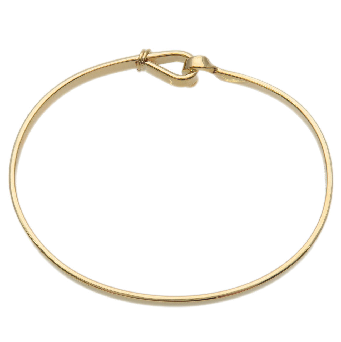 Tiffany&Co. Hook & Eye Bracelet Bangle K18YG Yellow Gold