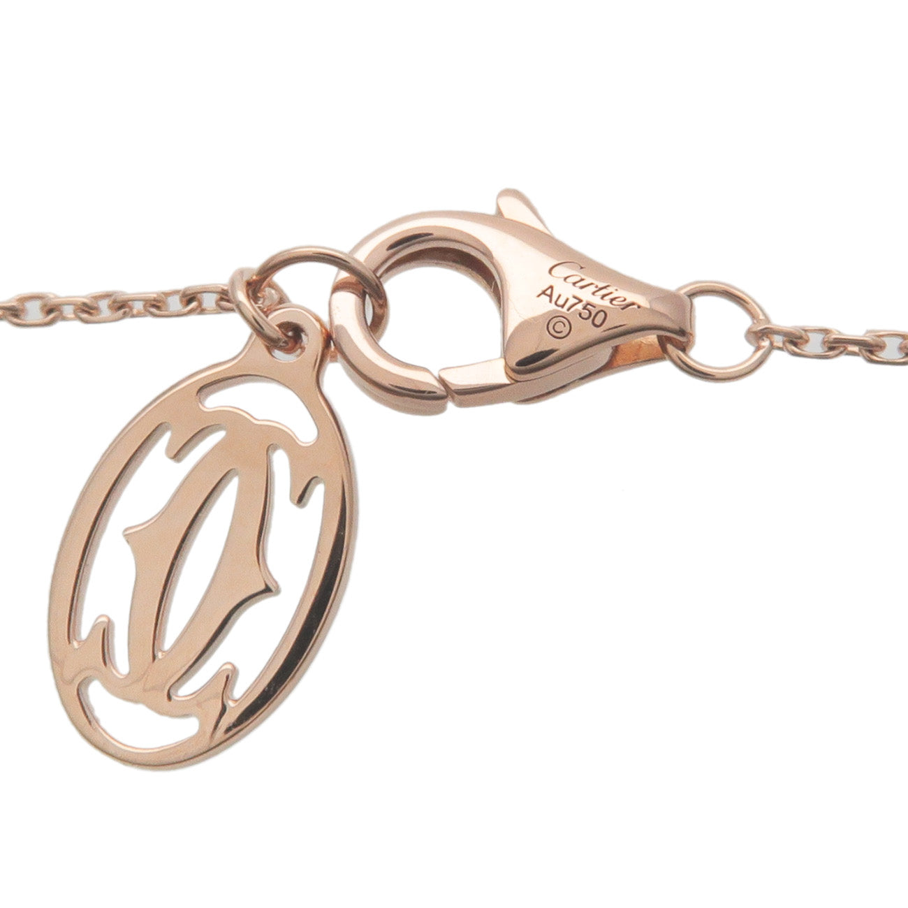 Cartier-Symbol-Cross-Pink-Sapphire-Necklace-K18-Rose-Gold – dct