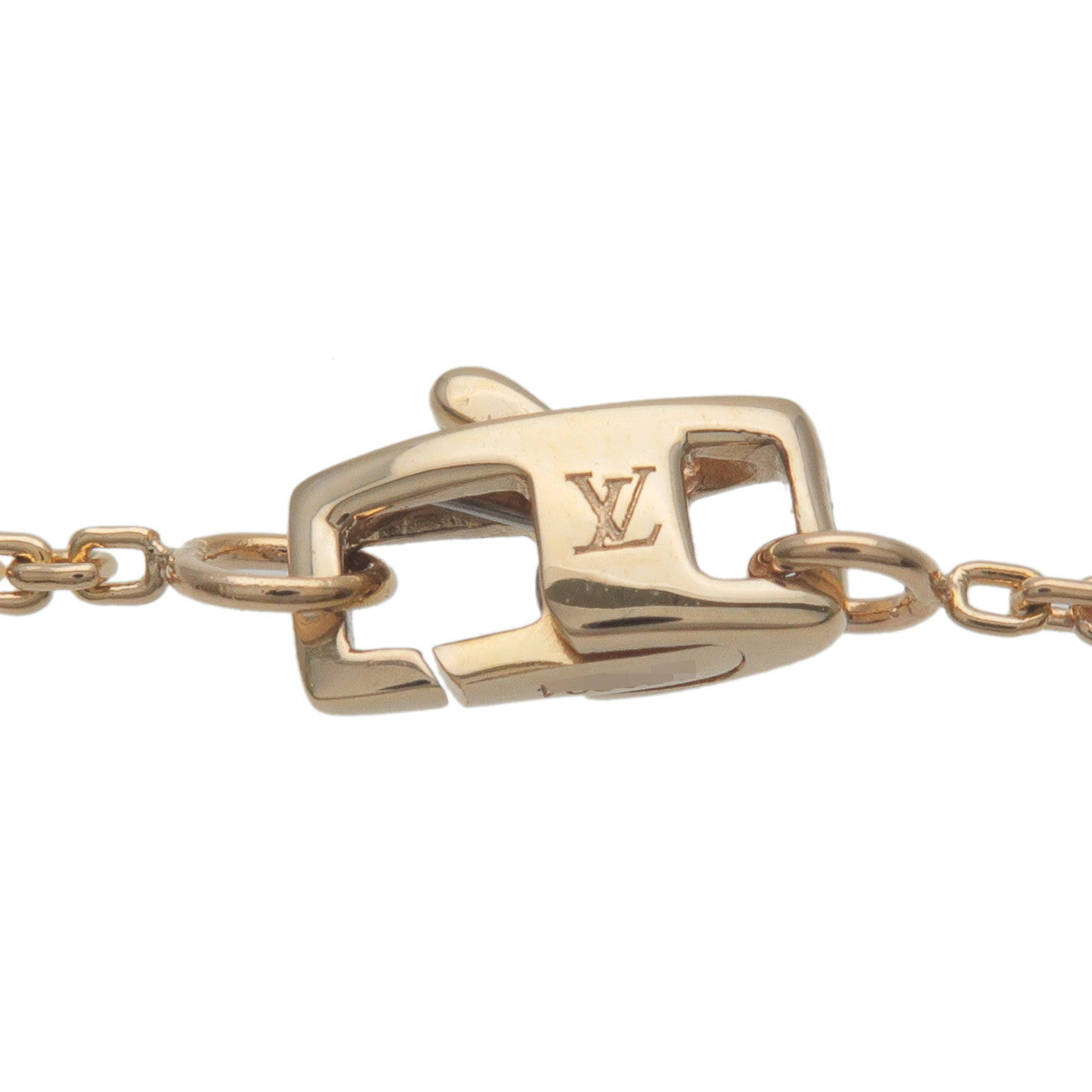 Louis Vuitton Bracelet Monogram Leather Padlock Gold Hardware LV