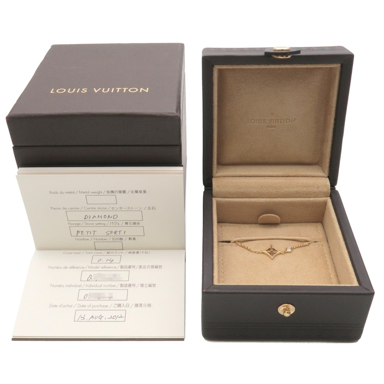 LOUIS VUITTON Earrings Idylle Blossom Diamond 750 K18 YG Yellow