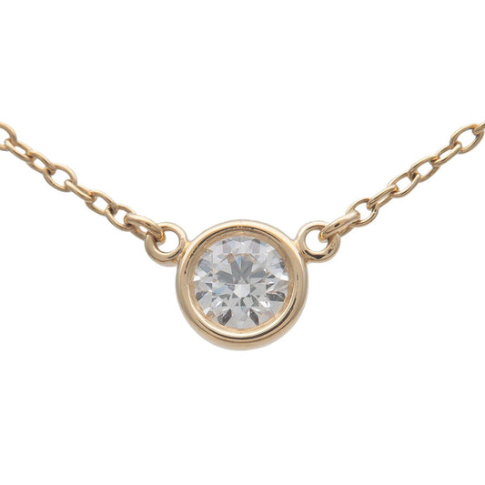Tiffany&Co.-By-the-Yard-1P-Diamond-Necklace-0.19ct-K18-Yellow-Gold