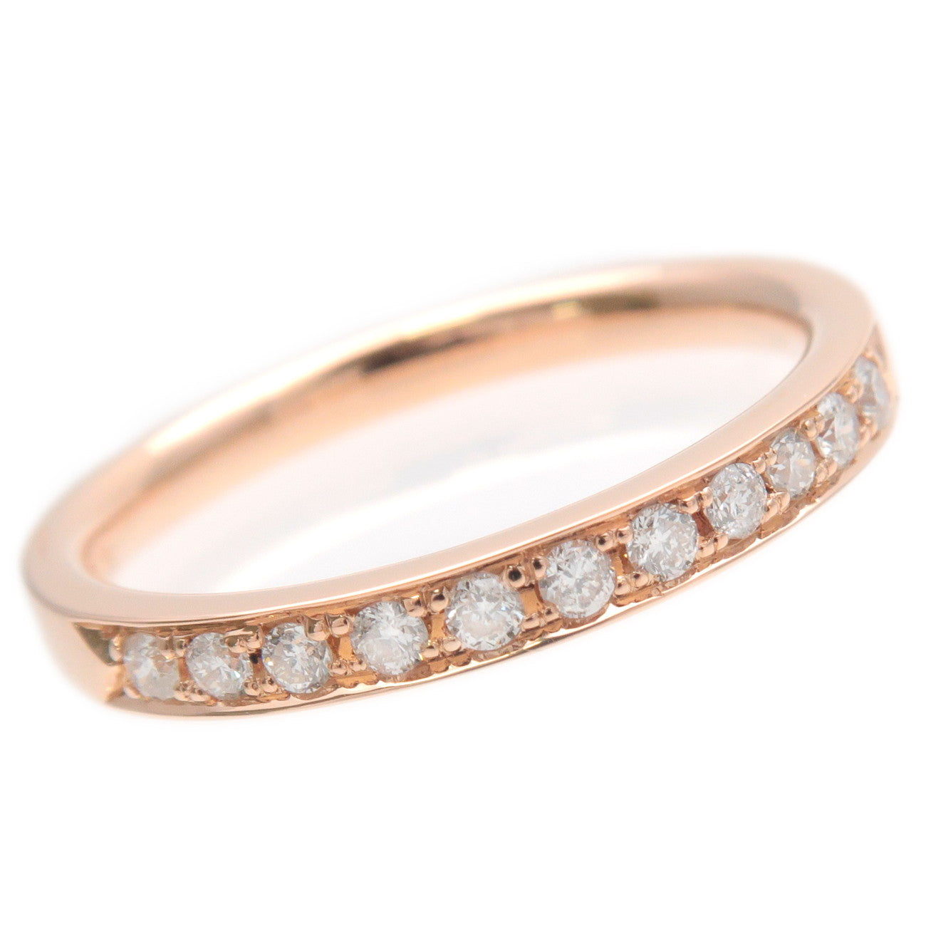 4C Half Eternity Diamond Ring K18 Rose Gold US5-5.5 EU50
