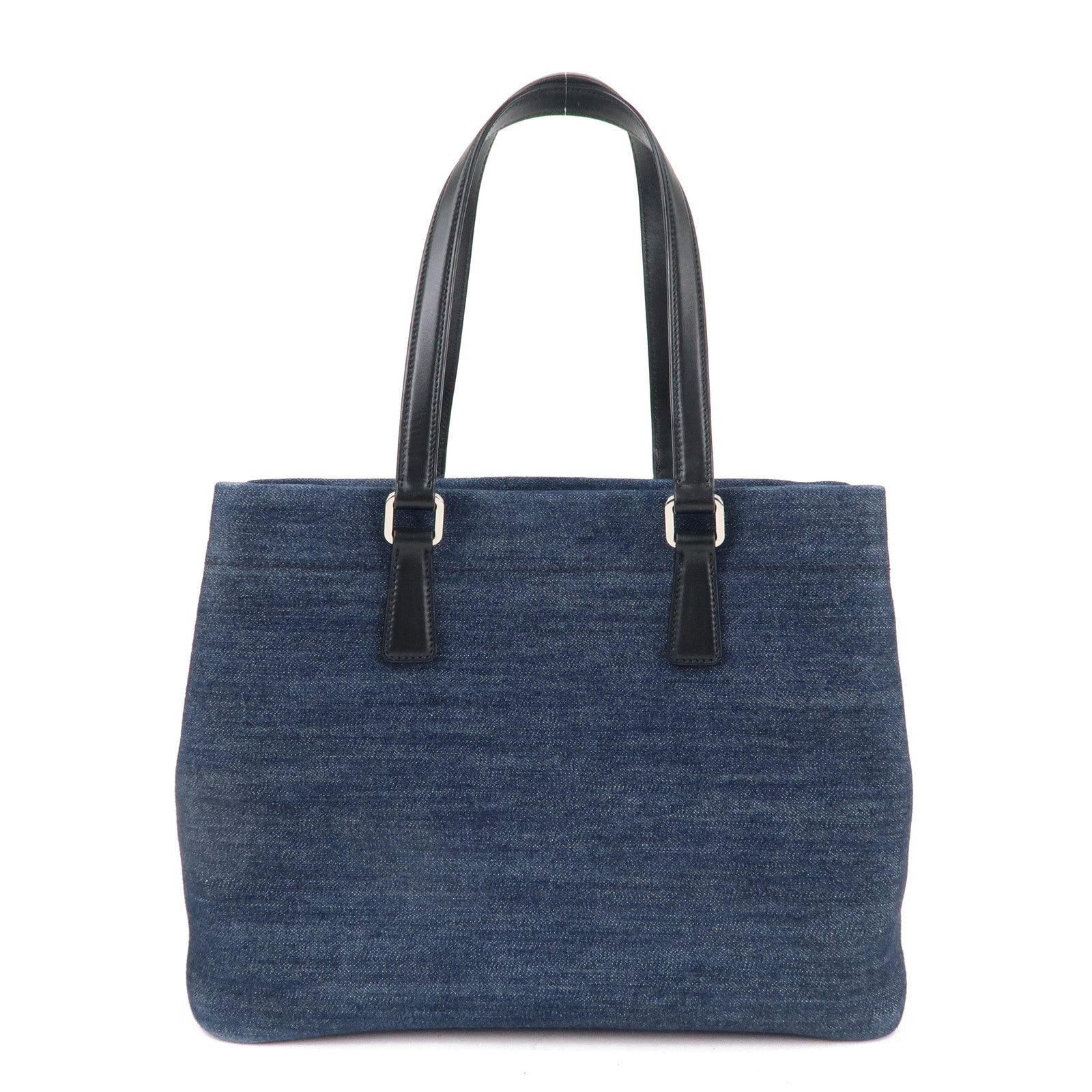 Bag - Blue - Leather - Bolsos prada embroidered logo tie