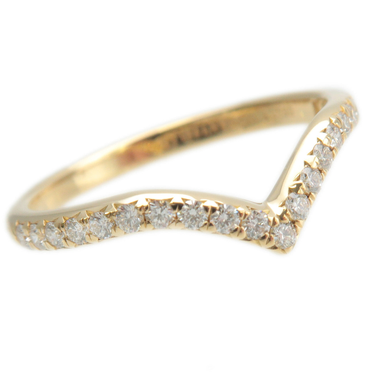 Tiffany&Co. Soleste V Ring Diamond K18 750YG Yellow Gold US5-5.5