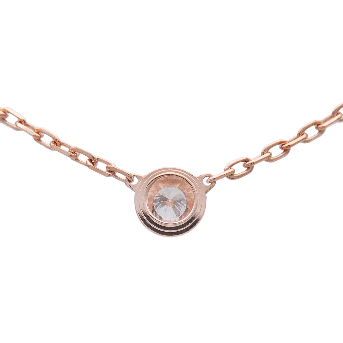 Cartier Diamants L郢晢ｽｻ郢晢ｽｻ繝ｻ・ｽ繝ｻ・ｩgers SM 1P Diamond Necklace 0.09ct K18 RoseGold