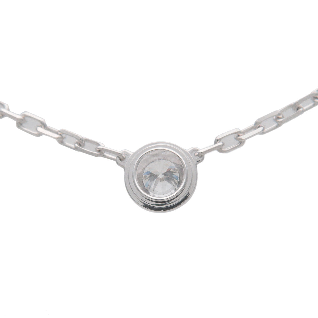 Cartier Diamant Leger Necklace SM 1P Diamond 0.09ct K18WG