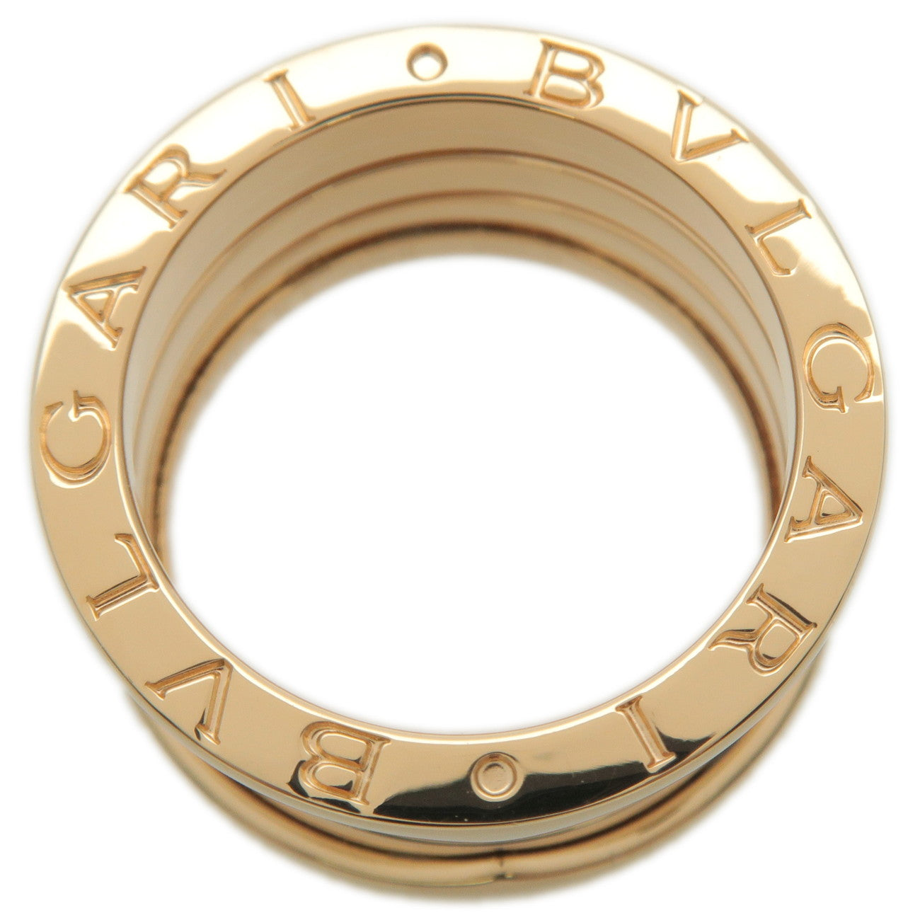 BVLGARI B-Zero1 Ring 3 Band K18 750 Yellow Gold #51 US5.5-6
