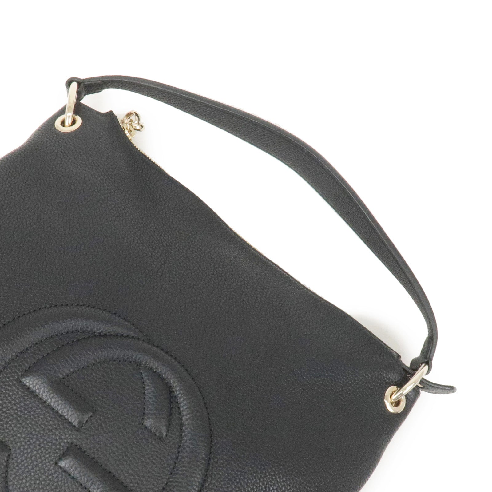 GUCCI SOHO Leather 2Way Shoulder Bag Hand Bag Black 408825