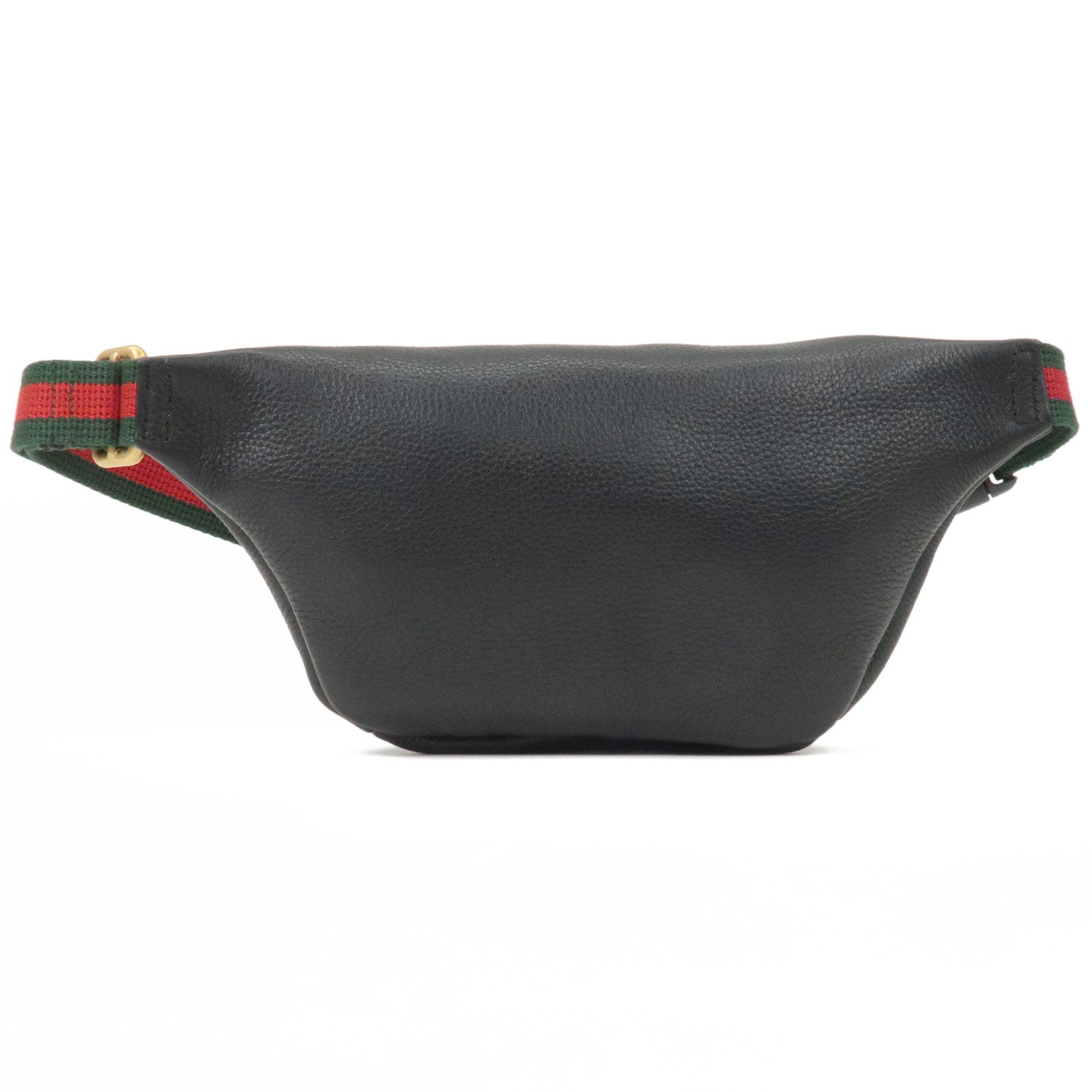 GUCCI Print Leather Black Belt Waist Bum Bag Small 527792