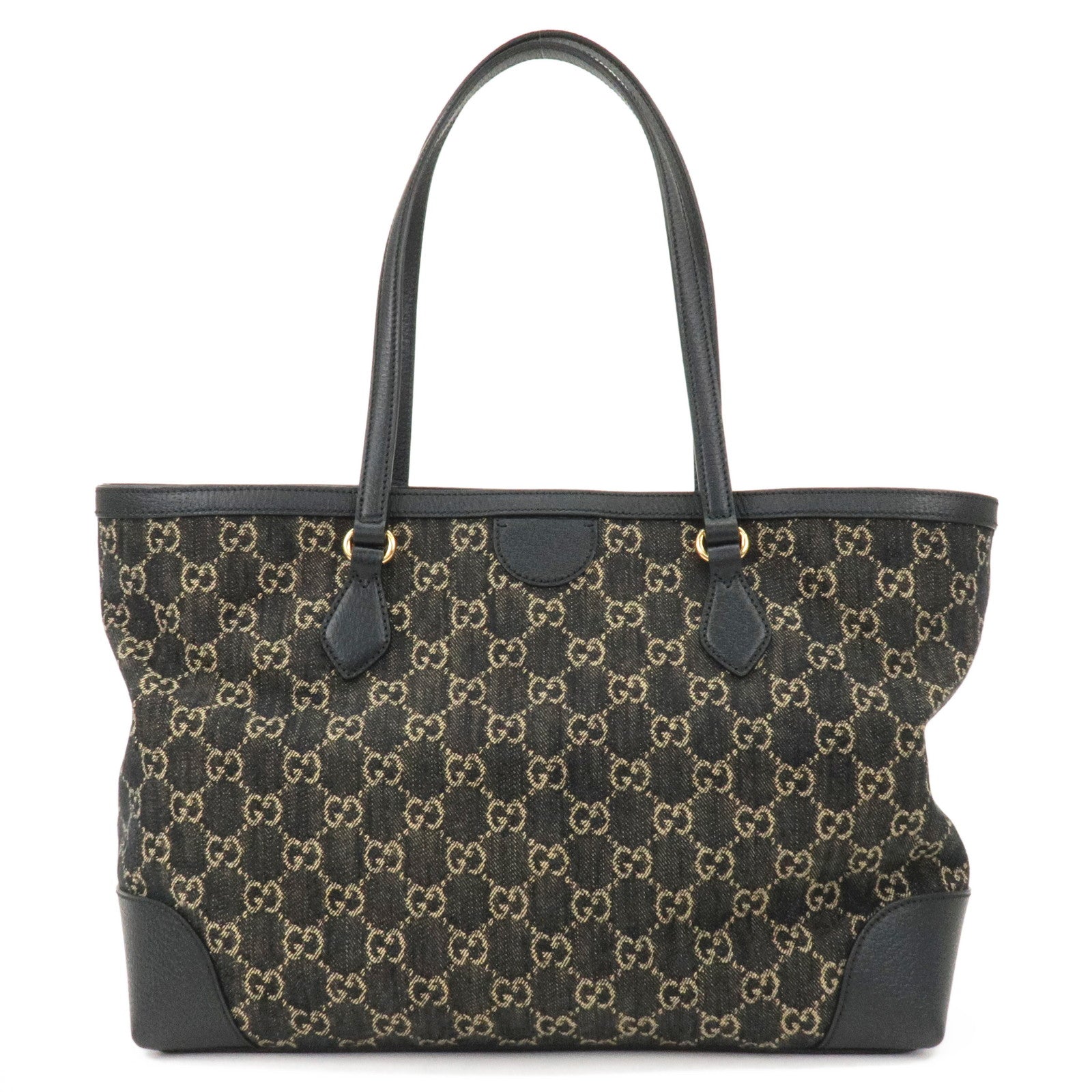 GUCCI-Ophidia-GG-Supreme-Leather-Denim-Tote-Bag-Black-631685 –  dct-ep_vintage luxury Store